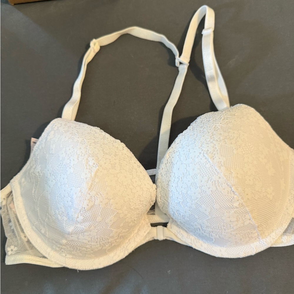 Elegant White Lace Bra